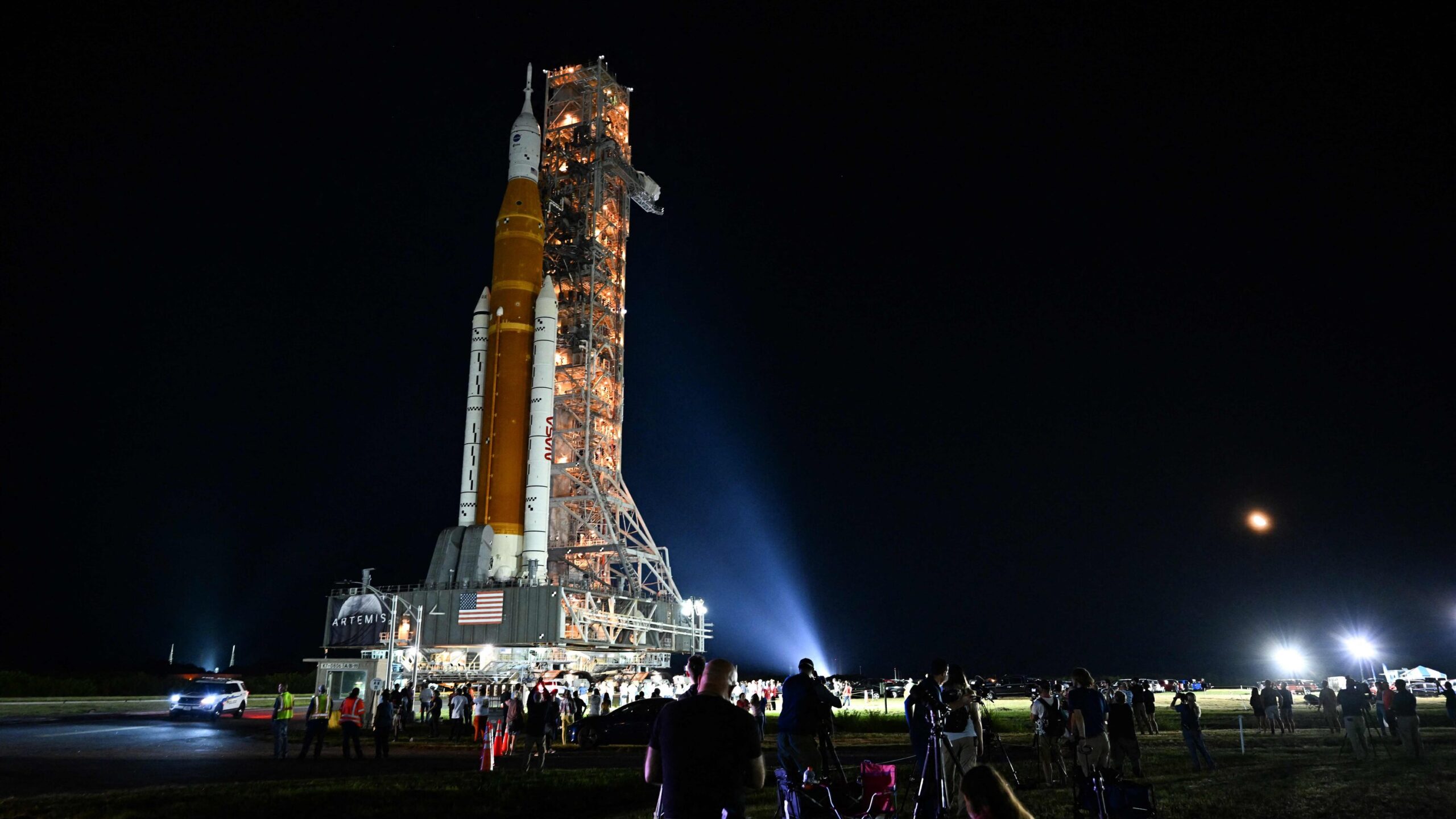 NASA’s new Space Launch System moon rocket Artemis 1 rolled out to launch pad ahead of August 29