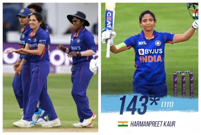 Harmanpreet Kaur 143 & Renuka four-for crush England in 2nd ODI, Indian Women script history by winning 1st series on England soil in 23 years