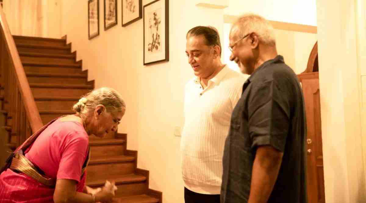 Suhasini throws Kamal Haasan’s 68th birthday party at home, Mani Ratnam attends family get-together: ‘Great men’